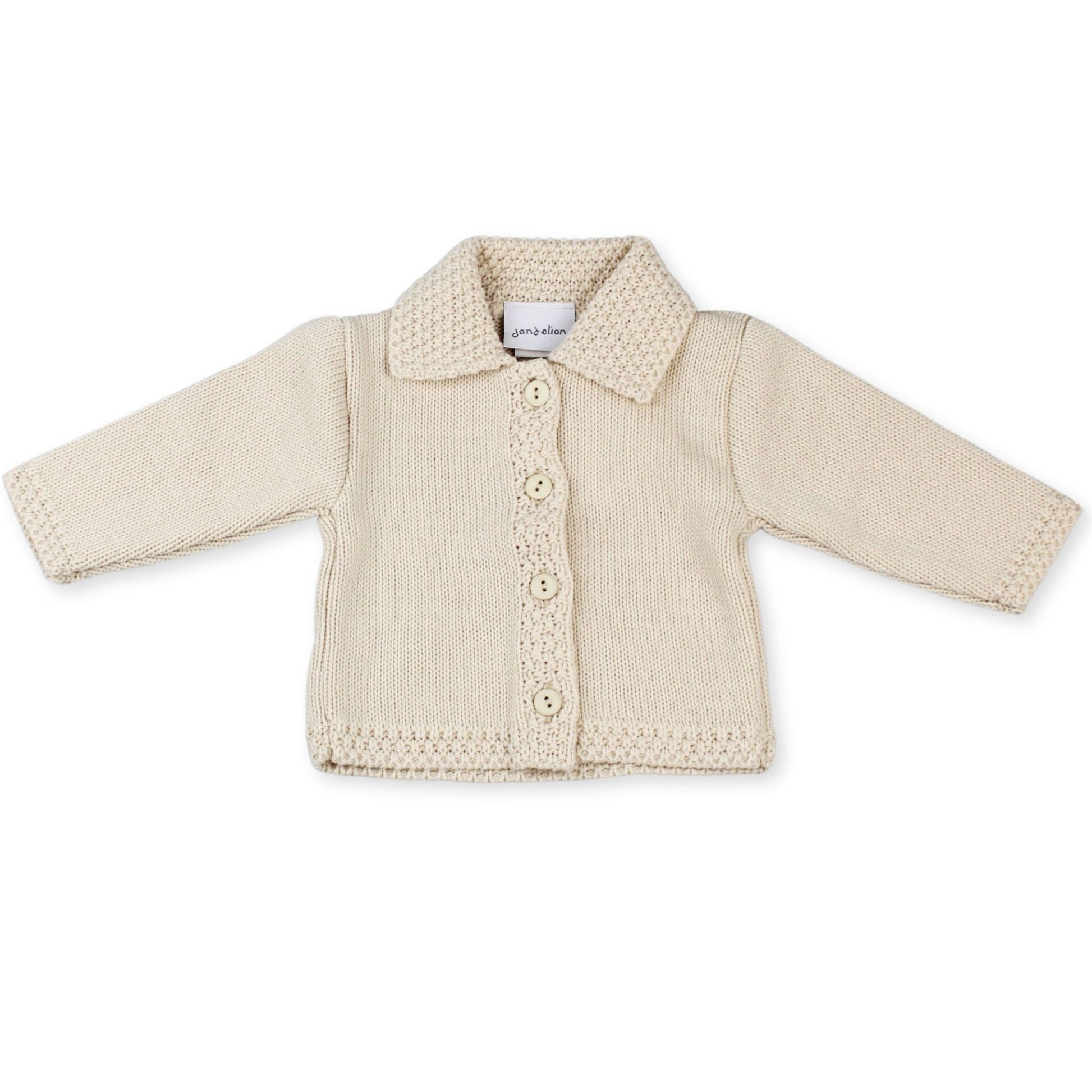unisex dandelion beige knitted cardigan