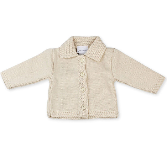 unisex dandelion beige knitted cardigan