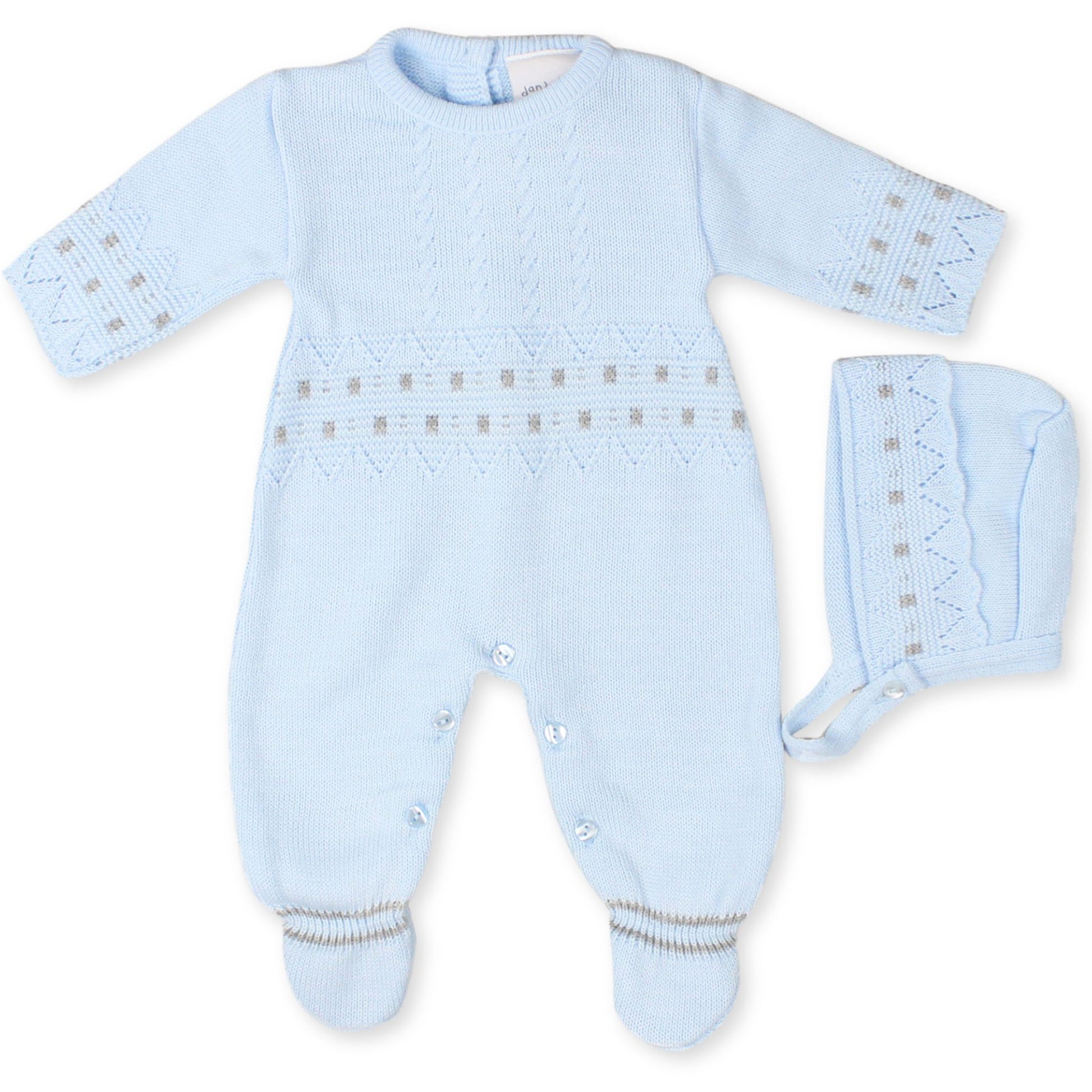 newborn baby boy knitted outfit