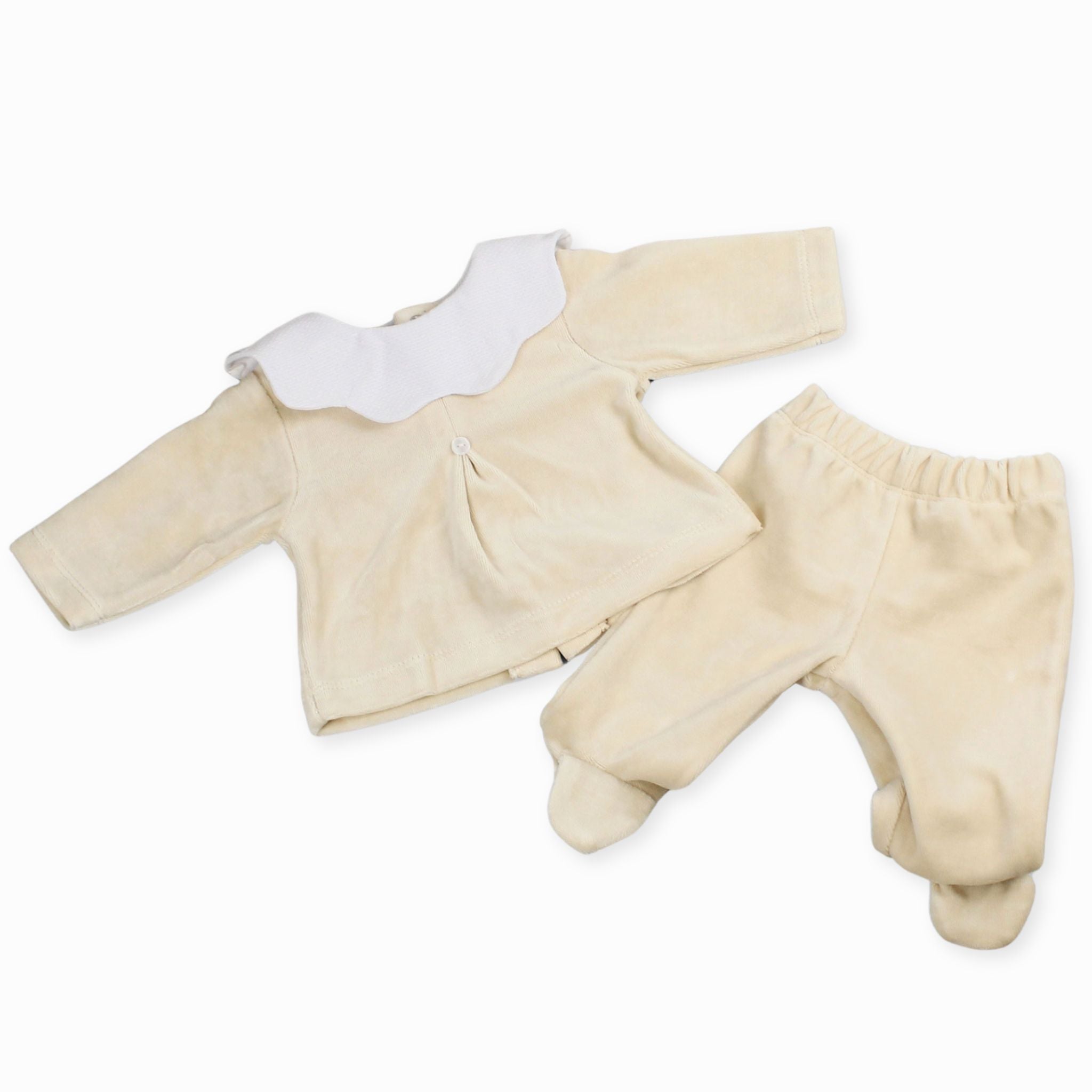 baby girls pink velour sleepsuit