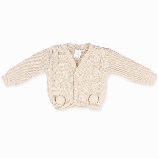 baby unisex beige v neck cardigan