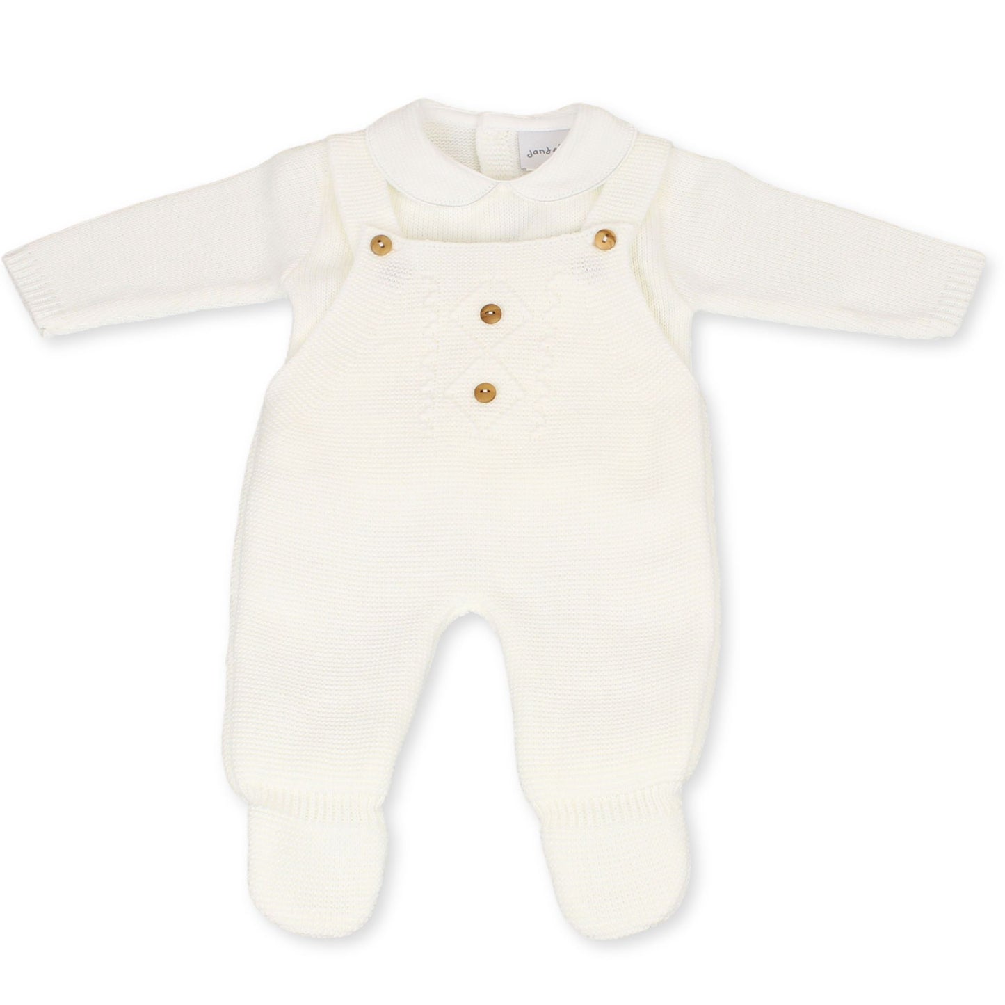 baby unisex knitted overalls and jumper