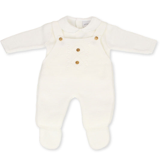 baby unisex knitted overalls and jumper