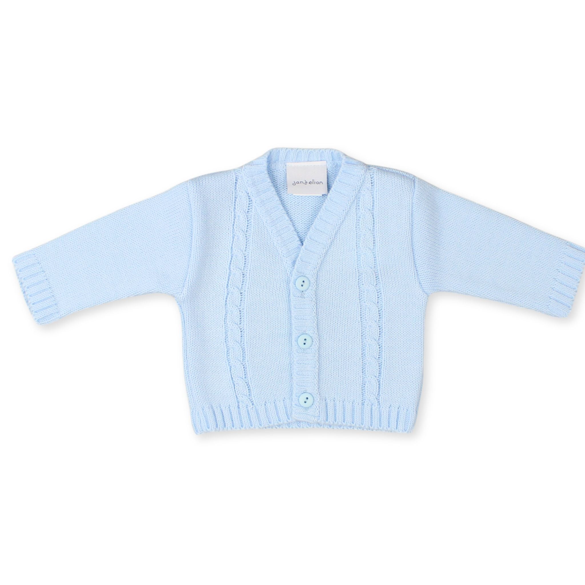 blue baby cardigan