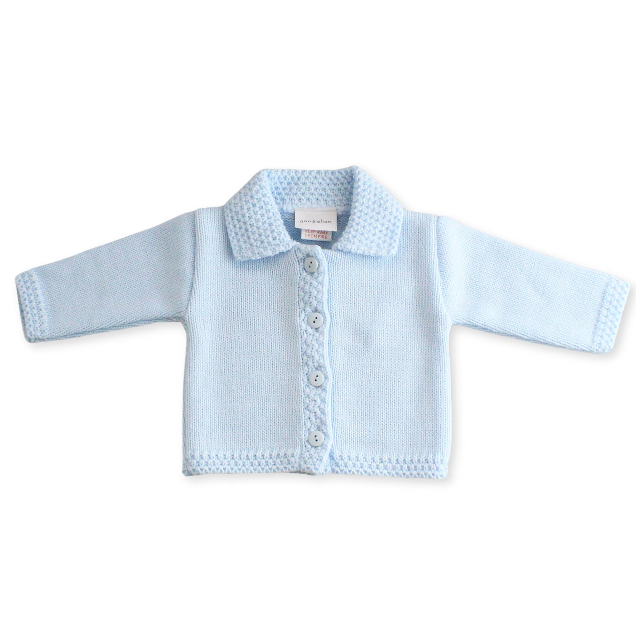 baby boys knitted dandelion cardigan