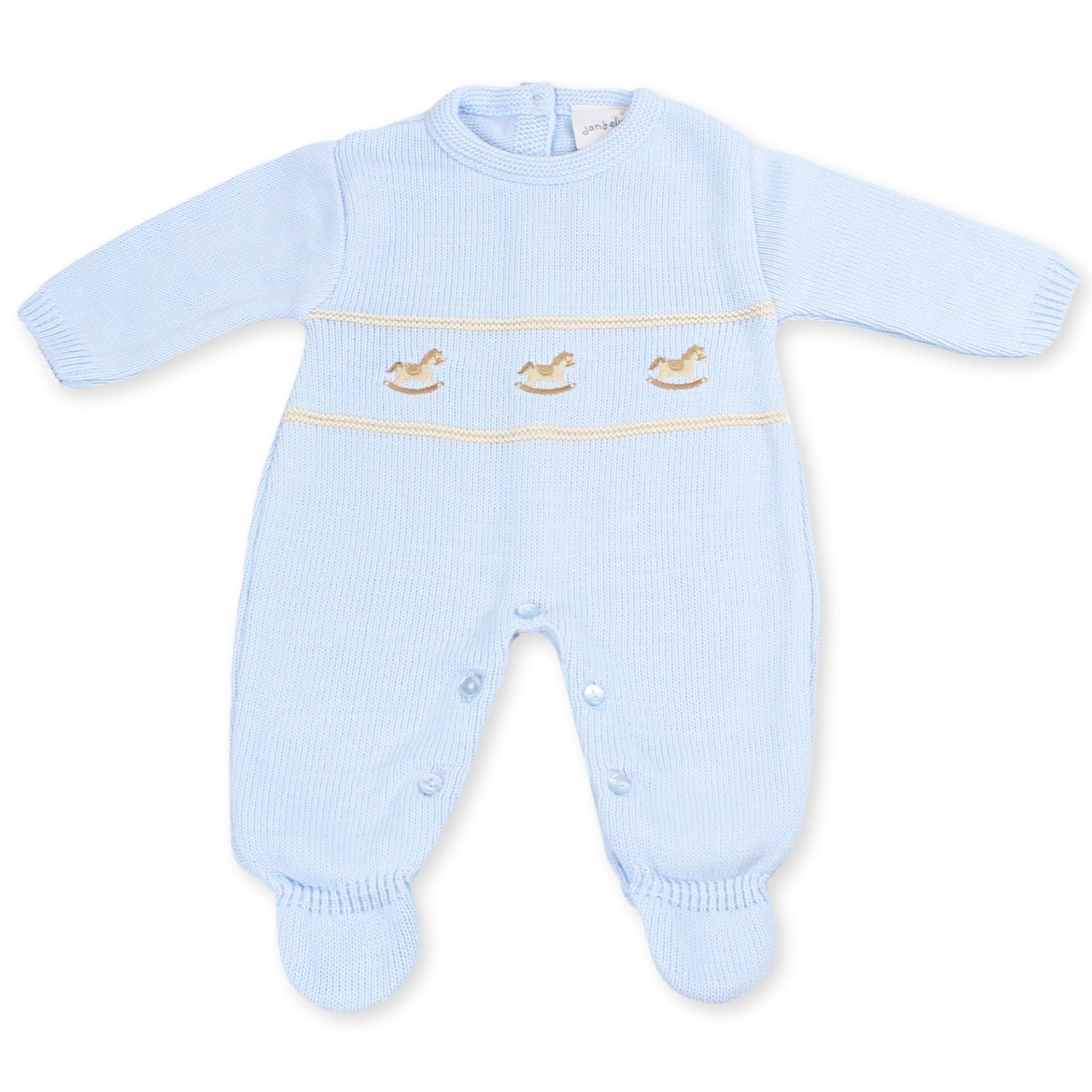 baby boys all in one knitted outfit 