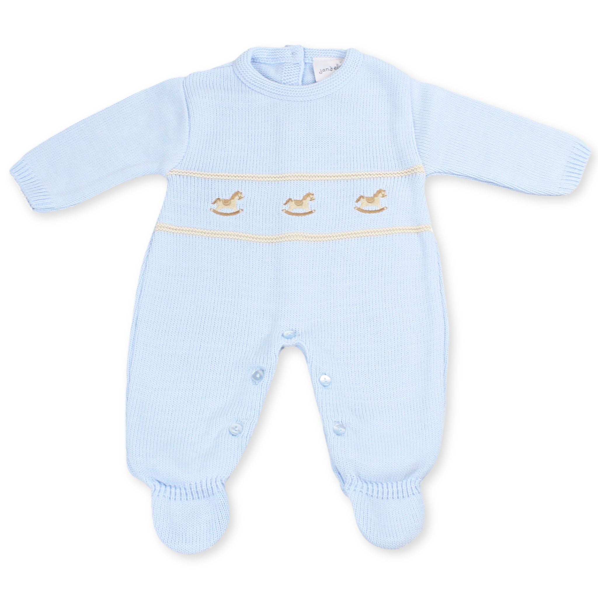 baby boys all in one knitted outfit 