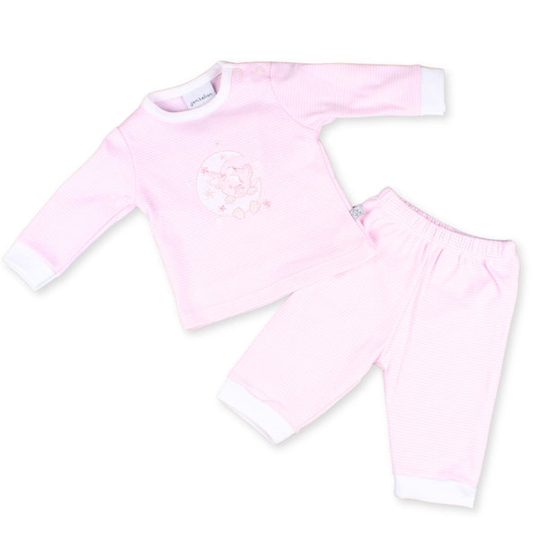 pink and white dandelion pajamas