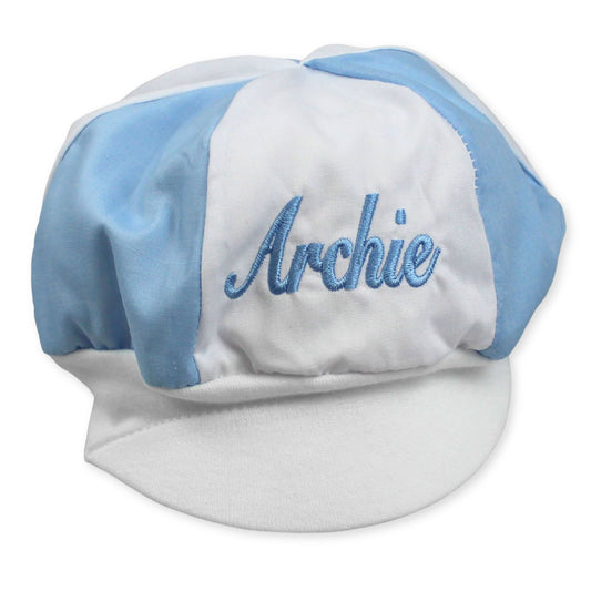 baby boys personalised cotton hat cap