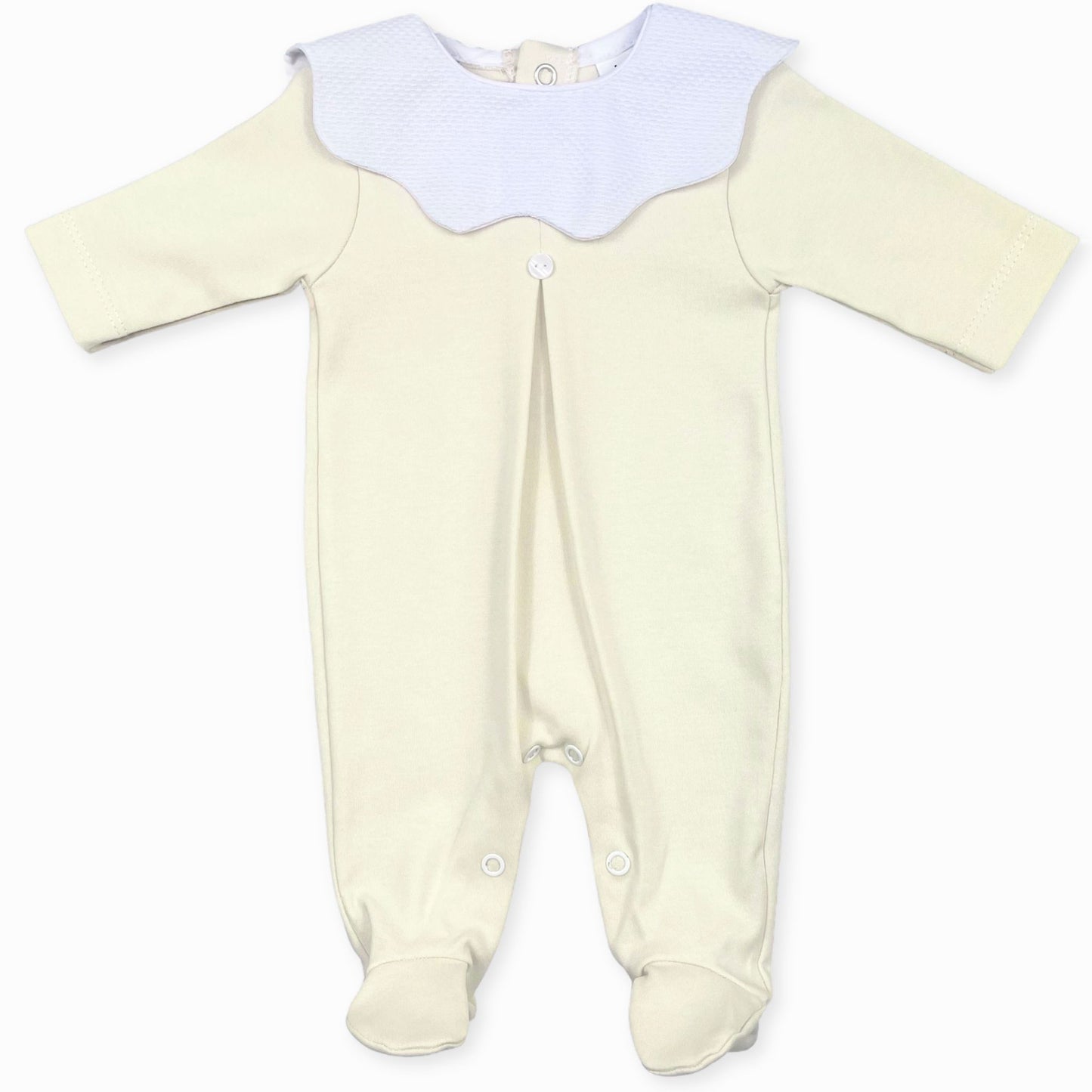 Baby Cotton Sleepsuit - Lemon - Unisex