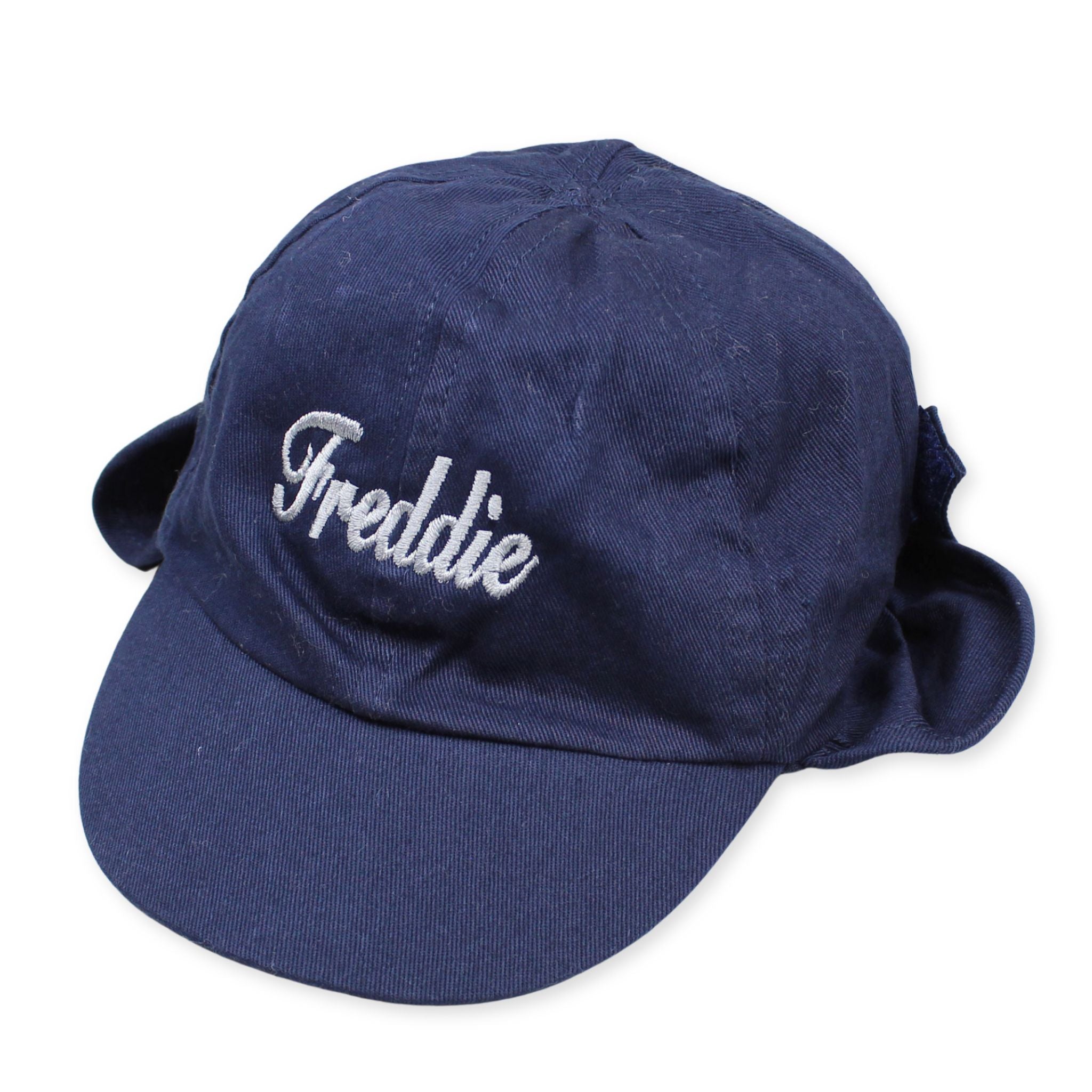 Baby boys custom navy baseball cap personalised