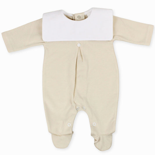 unisex baby beige sleepsuit