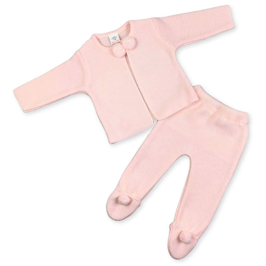 baby girls ink knitted two piece outfit