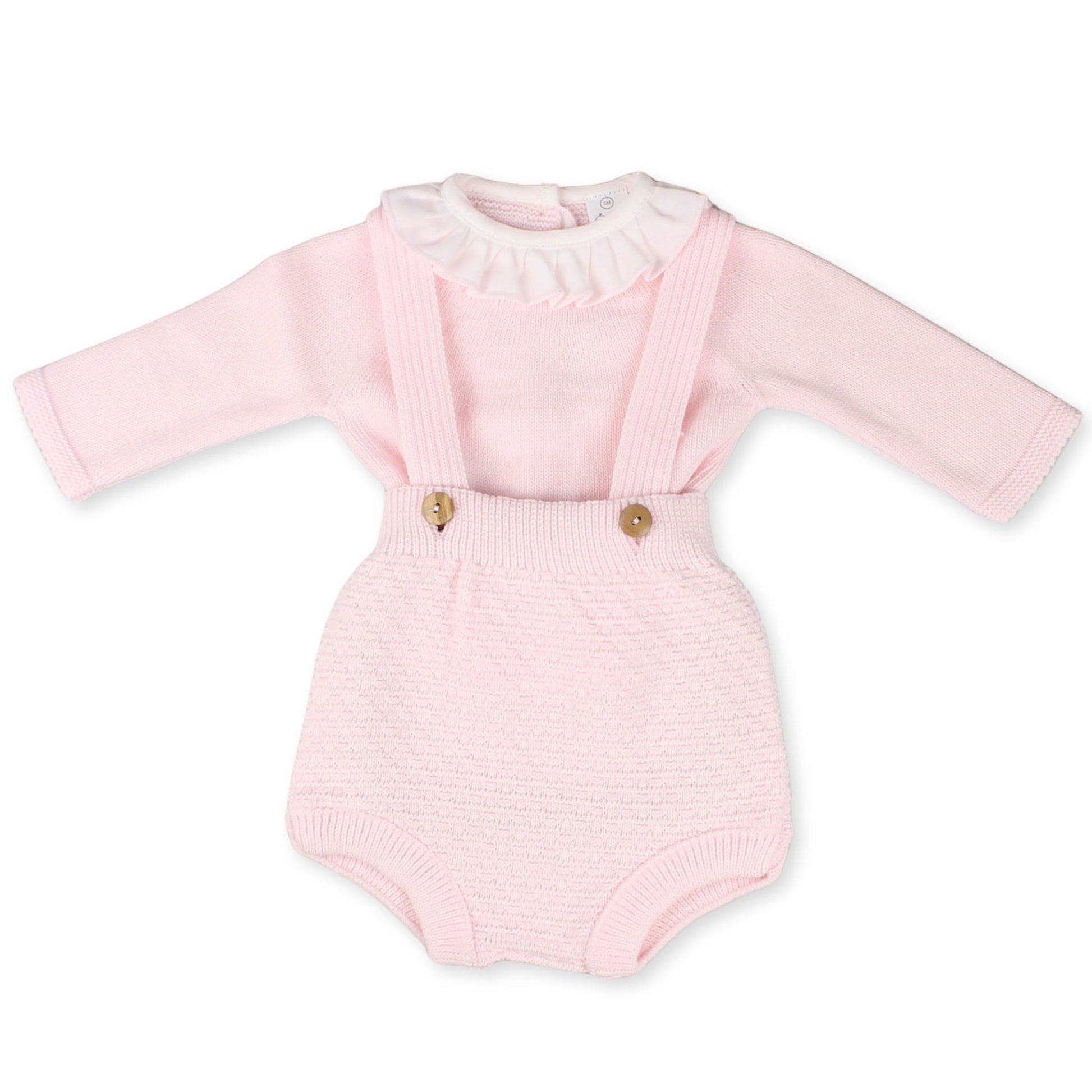 baby girl 2 piece pink knitted baby outfit