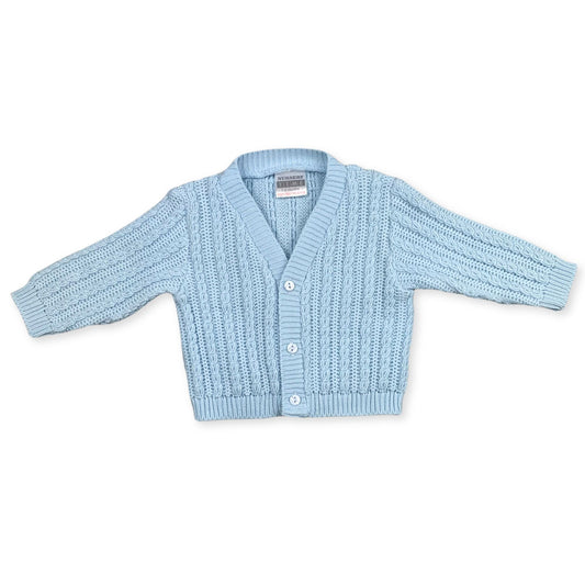 baby boy blue knitted cardigan