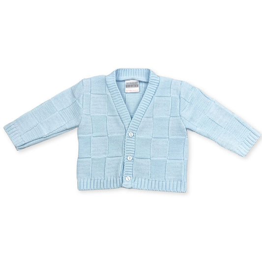 baby boys knitted cardigan blue