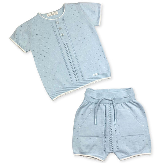 baby boys blue two piece summer outfit