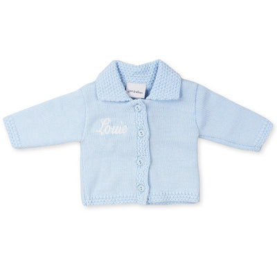 Personalised Baby Boys Cardigan - Blue