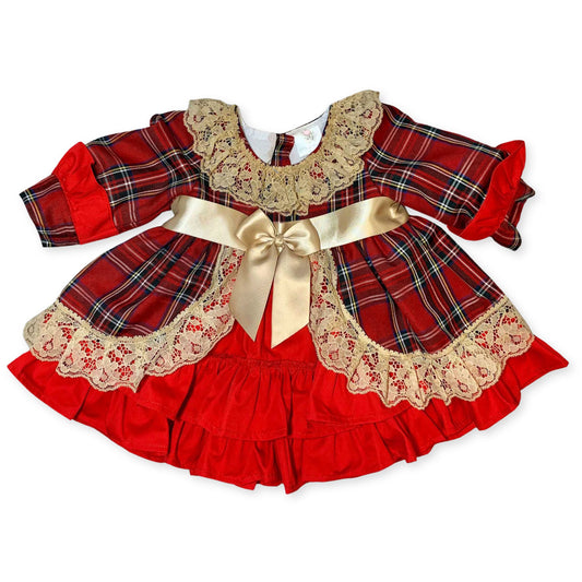 baby girls tartan dress weemee christmas