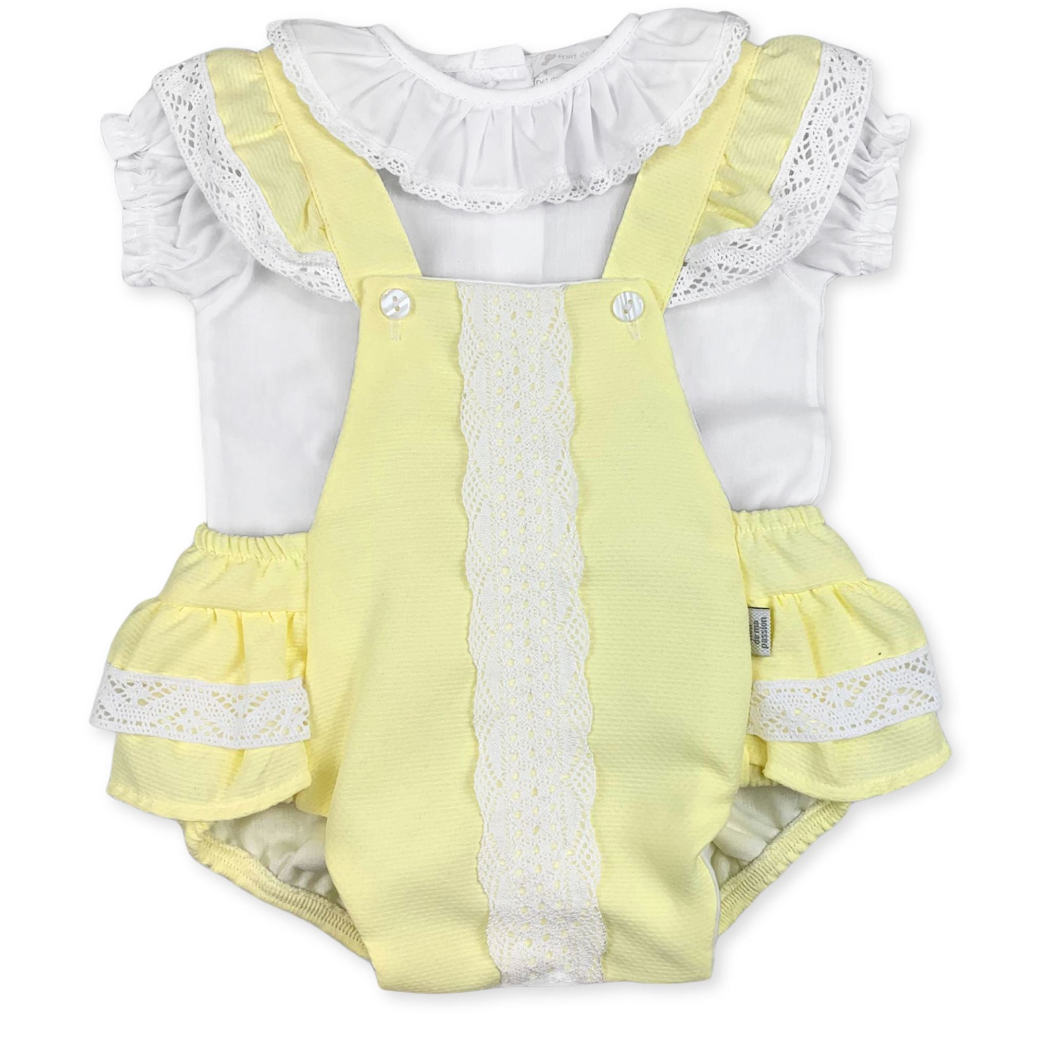 Baby Girls Jam Pants Dress and Top - Lemon