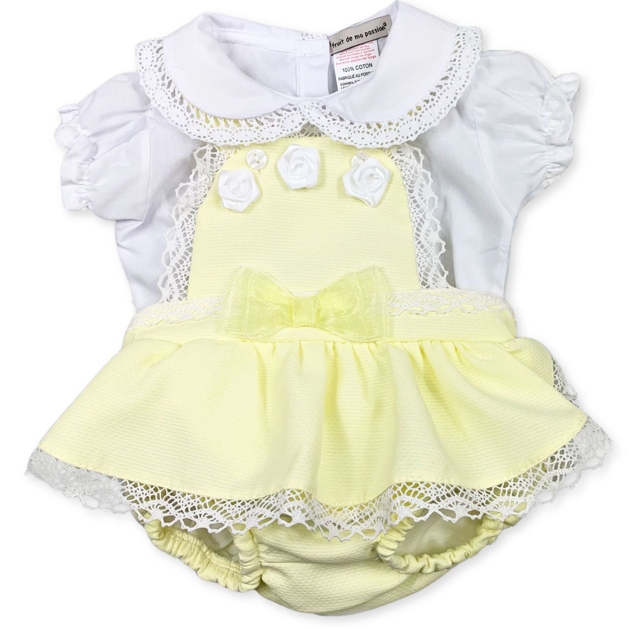 baby girls two piece outft lemon easter