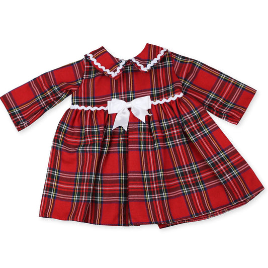 Red tartan baby dress