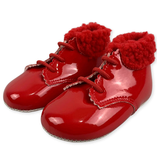 baby girl red boots girl for christmas outfit
