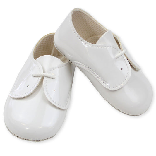 baby boy shoes white christening lace up