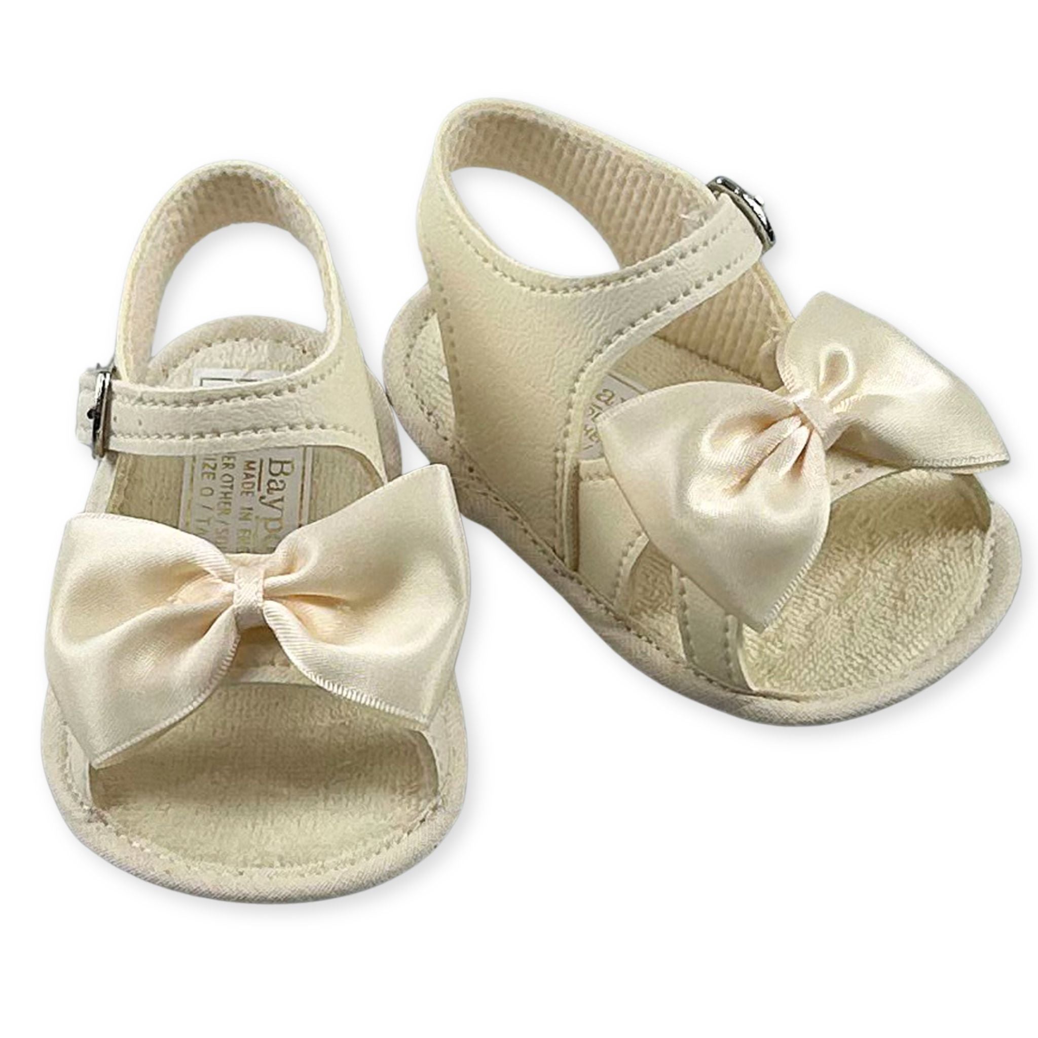 cream baby girls sandals