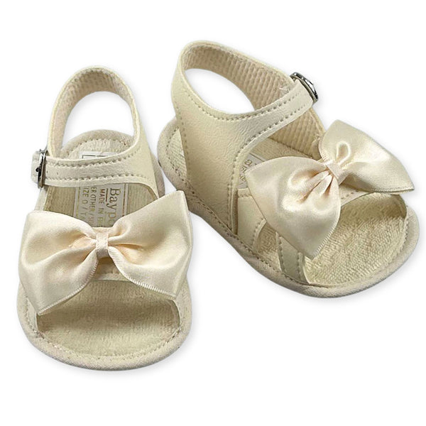 cream baby girls sandals