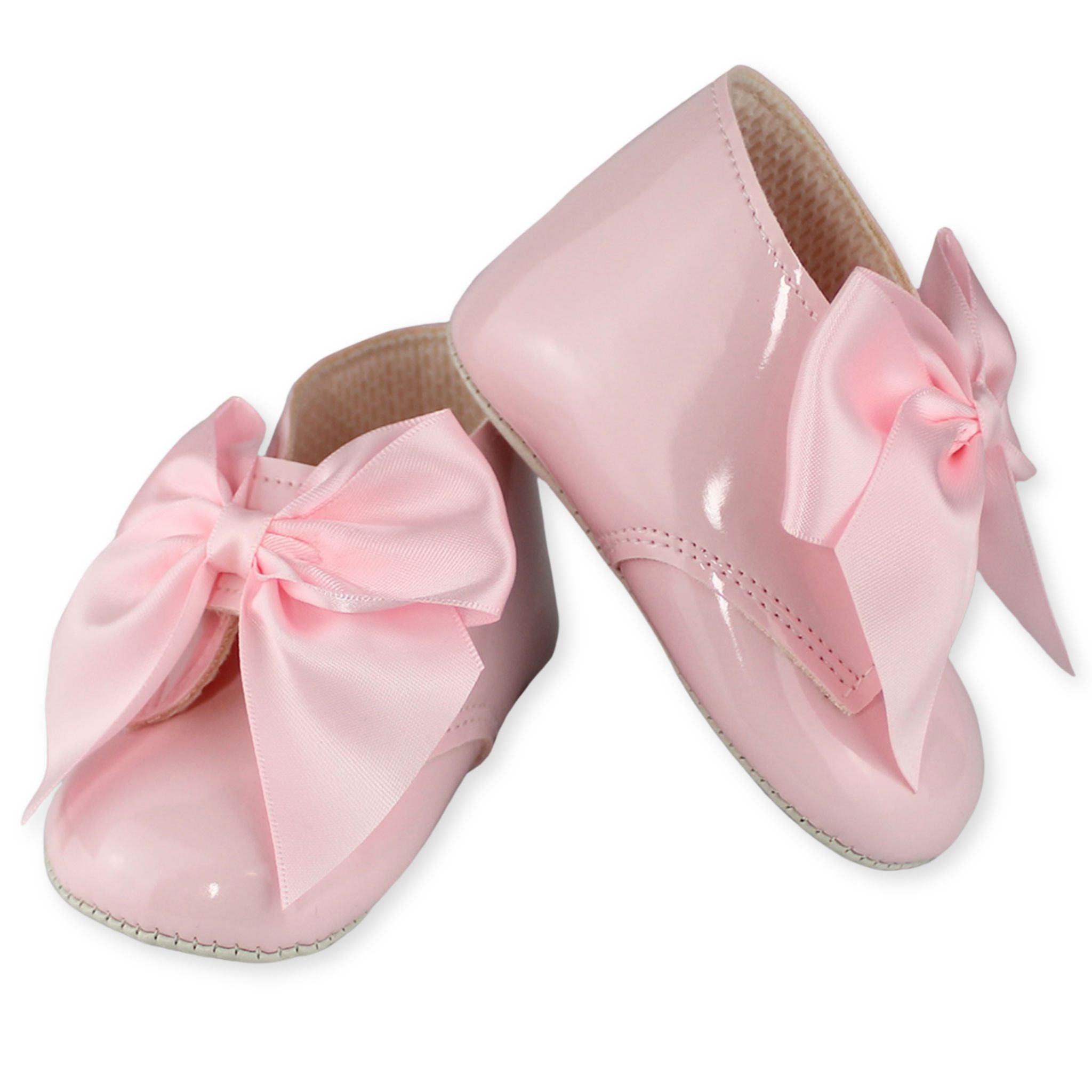 baby girls patent pink shoe boot
