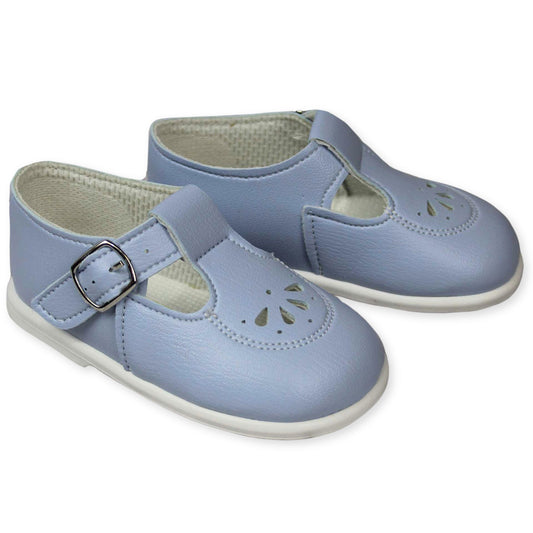 baby boys blue t bar shoes
