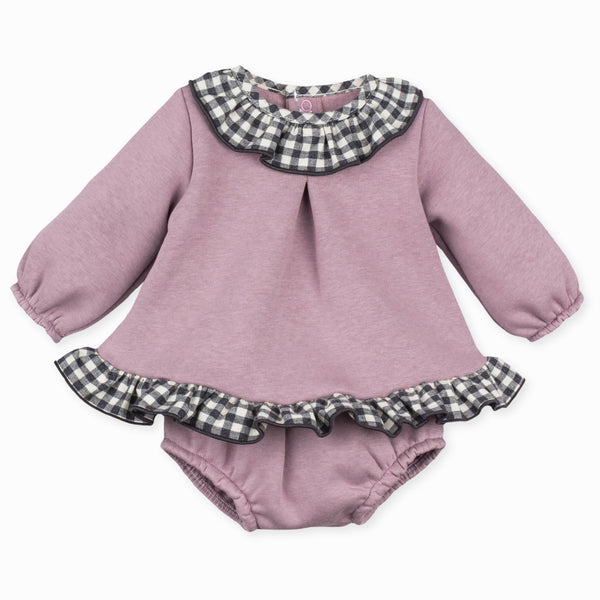 baby irls two piece plum outfit calamaro