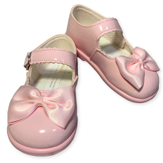 baby girls pink hard sole first walker shoes