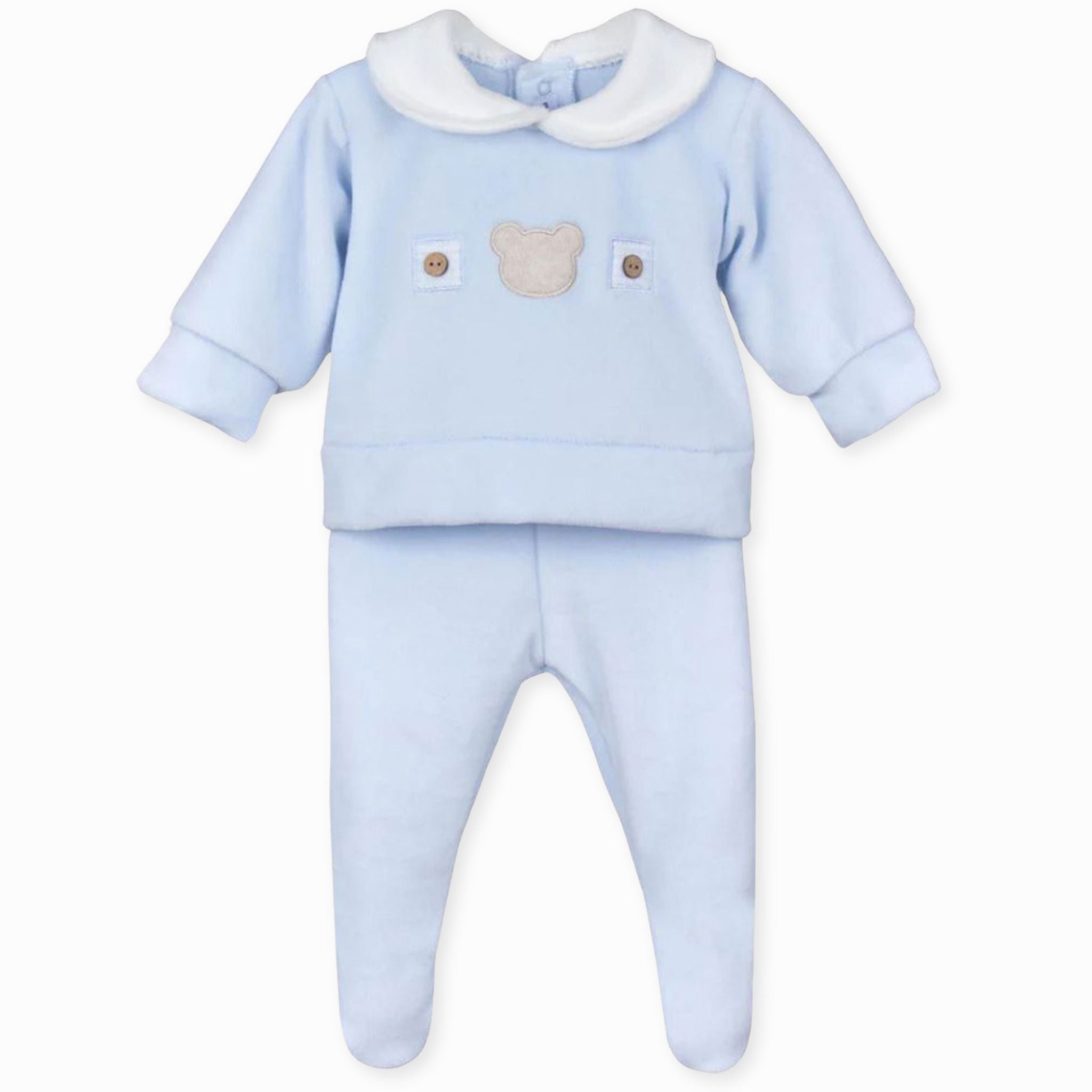 baby boys velour 2 piece outfit by calamaro