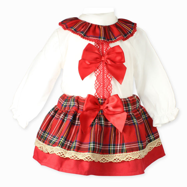 Tartan and Gold Two Piece Baby Girl Outfit