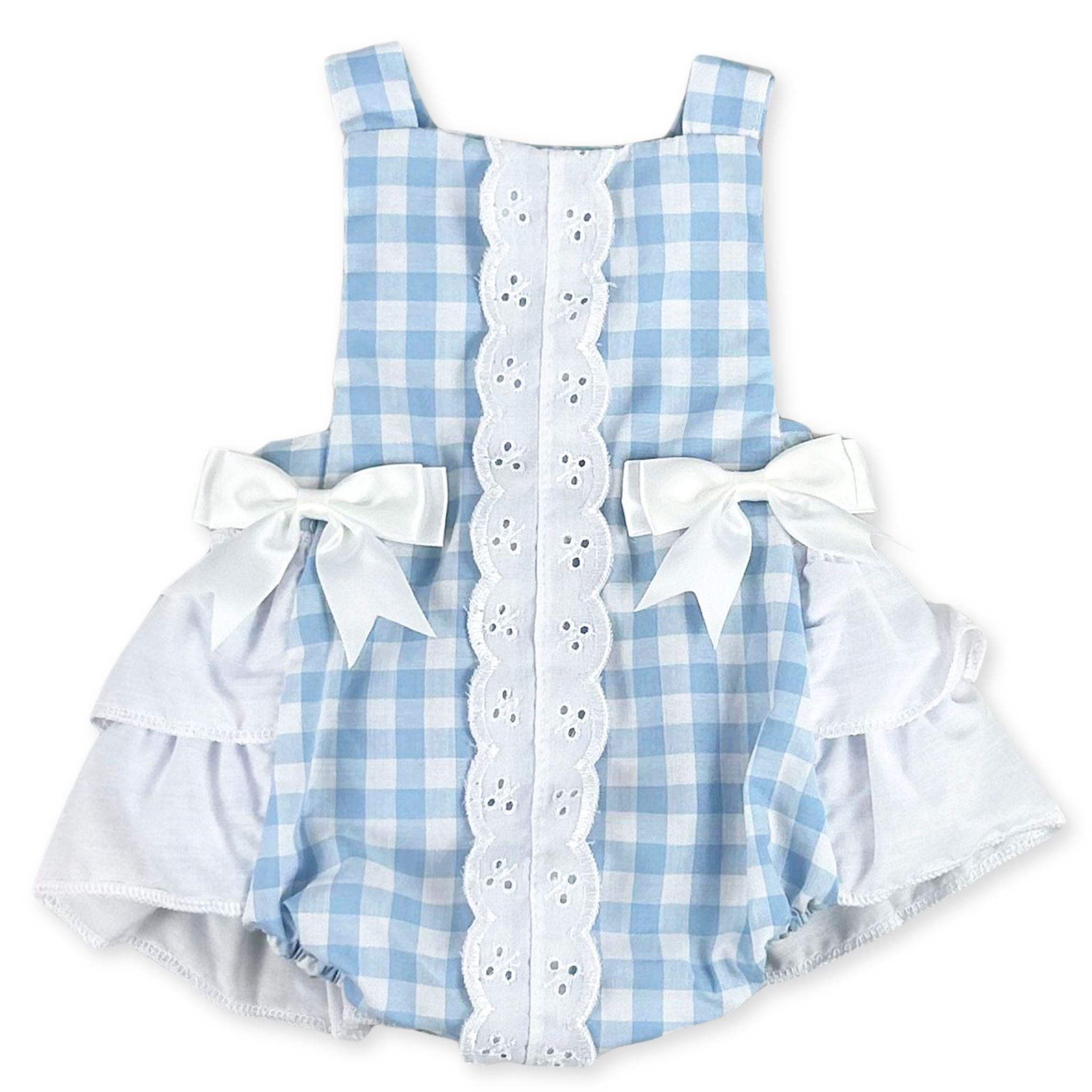 baby girls gingham summer romper