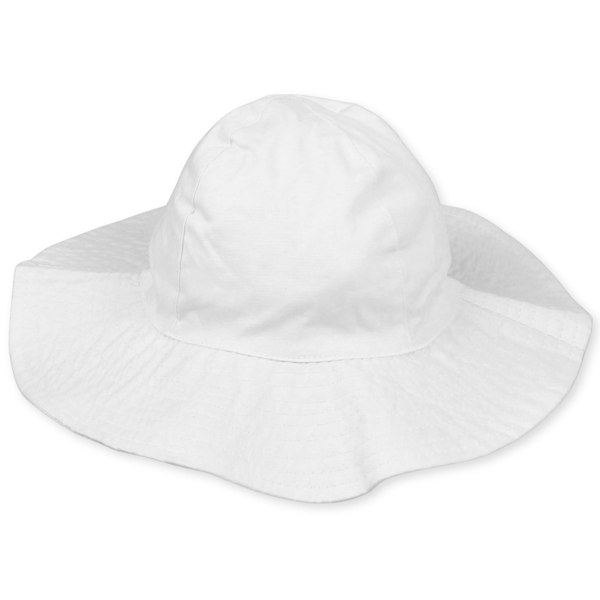Baby Girls Floppy Sun Hat In White sunhat