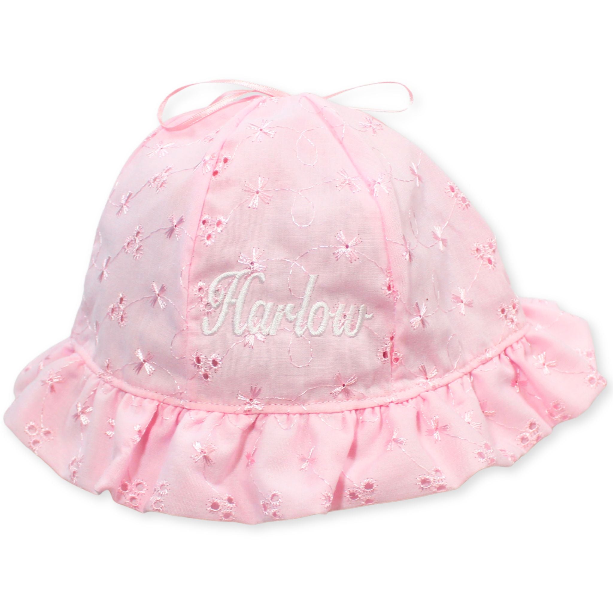 baby girls personalised sunhat