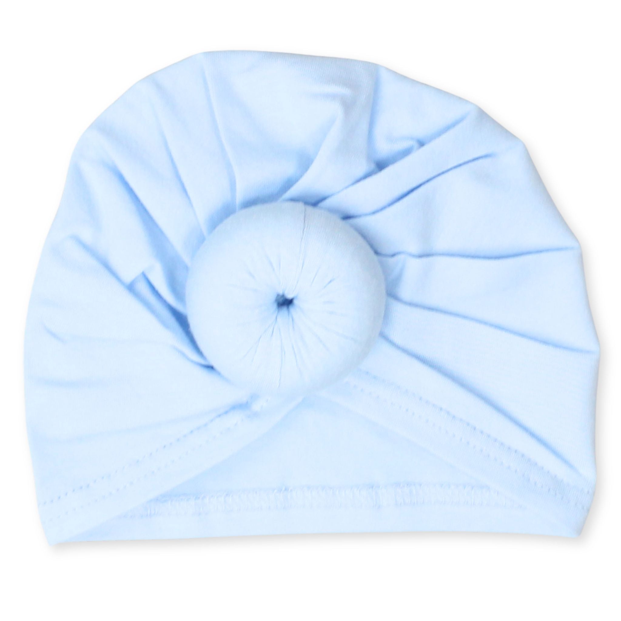 baby girl blue cotton donut hat
