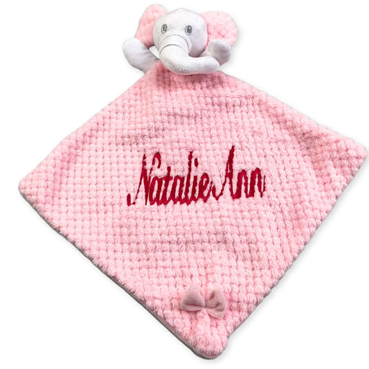 baby comforter custom pink elephant 