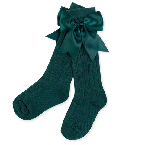 dark green baby socks