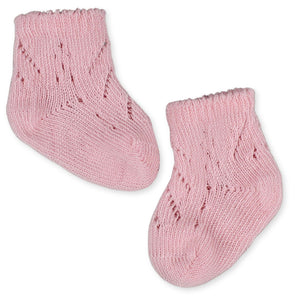 baby girl pink newborn socks