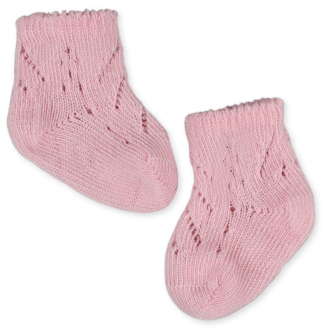 baby girl pink newborn socks