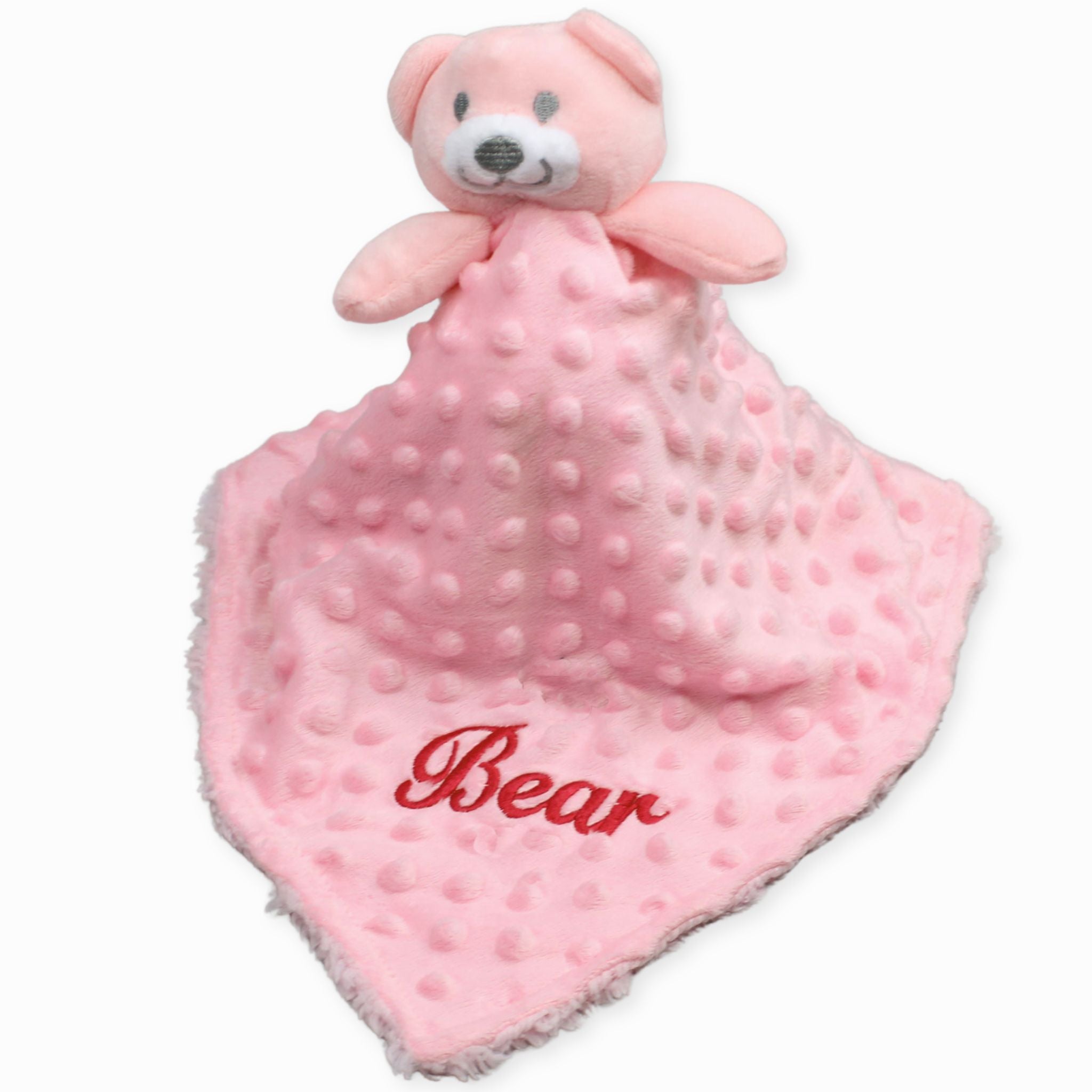 baby girls pink personalised comforter