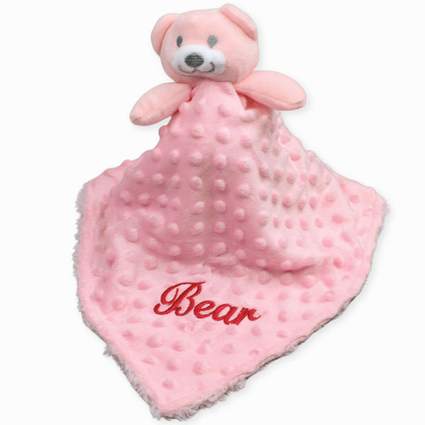 baby girls pink personalised comforter