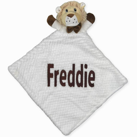 Personalised Baby Comforter - White Lion