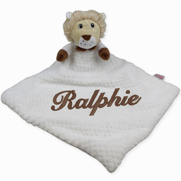Personalised Baby Comforter - White Lion