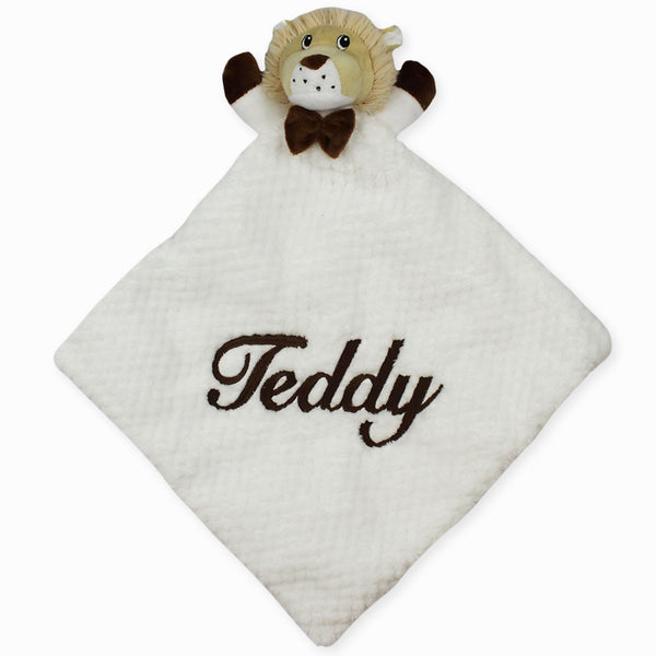 Personalised Baby Comforter - White Lion