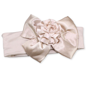 baby girls satin beige headband